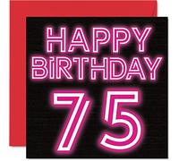 Cartes d'anniversaire amusantes pour homme et femme - Neon Glow - Carte d'anniversaire pour papa maman arrière-grand-père grand-mère oncle tante 145mm carte de