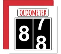 Cartes d'anniversaire amusantes pour homme et femme - Oldomètre - Carte d'anniversaire pour papa maman arrière-grand-père grand-mère oncle tante