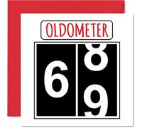 Cartes d'anniversaire amusantes pour homme et femme - Oldomètre - Carte d'anniversaire pour papa maman grand-père grand-mère oncle tante cousin 145mm carte de 69e anniversaire