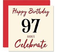 Cartes d'anniversaire amusantes pour homme et femme - Reasons To - Carte d'anniversaire pour grand-père, grand-père, grand-mère, grand-mère, grand-mère, grand-mère, papa, maman, 145 mm x 145 mm,