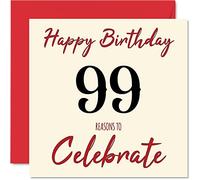 Cartes d'anniversaire amusantes pour homme et femme - Reasons To - Carte d'anniversaire pour grand-père, grand-père, grand-mère, grand-mère, grand-mère, grand-mère, papa, maman, 145 mm x 145 mm,