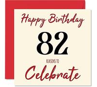 Cartes d'anniversaire amusantes pour homme et femme - Reasons To - Carte d'anniversaire pour papa, maman, arrière-grand-père, grand-père, grand-mère, grand-mère, oncle, tante, 145 mm x 145 mm, carte