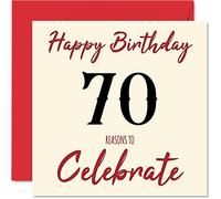 Cartes d'anniversaire amusantes pour homme et femme - Reasons To - Carte d'anniversaire pour papa, maman, arrière-grand-père, grand-père, grand-mère, grand-mère, oncle, tante, 145 mm x 145 mm, carte