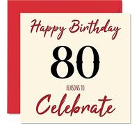 Cartes d'anniversaire amusantes pour homme et femme - Reasons To - Carte d'anniversaire pour papa, maman, arrière-grand-père, grand-père, grand-mère, grand-mère, oncle, tante, 145 mm x 145 mm, carte