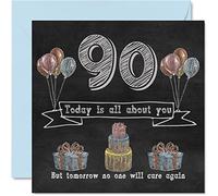 Cartes d'anniversaire amusantes pour homme et femme - Tableau noir à craie - Carte d'anniversaire pour papa grand-père grand-mère grand-père grand-mère maman