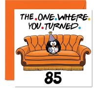 Cartes d'anniversaire amusantes pour homme et femme - The One Where - Carte d'anniversaire amusante pour papa maman arrière-grand-père grand-mère oncle tante 145 mm x 145