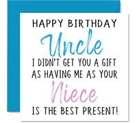 Cartes d'anniversaire amusantes pour oncle From Niece