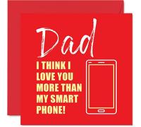 Cartes d'anniversaire amusantes pour papa - Blagues de téléphone pour papa - Carte d'anniversaire pour papa de la part de fils et de fille cadeaux d'anniversaire pour père