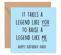 Cartes d'anniversaire amusantes pour papa - Carte d'anniversaire pour papa - Carte d'anniversaire pour papa - Happy Birthday Dad - De son fils et sa fille - 14 cm