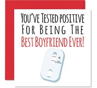 Cartes d'anniversaire amusantes pour petit ami - Positive Best Boyfriend Ever - Carte d'anniversaire pour petit ami de la part d'une petite amie, partenaire, cadeau d'anniversaire pour petit ami,