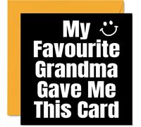 Cartes d'anniversaire amusantes pour petit-fils petite-fille - My Favorite Grandma - Carte d'anniversaire pour petite-fille petit-fils de la part de grand-mère cartes d'anniversaire humoristiques