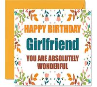 Cartes d'anniversaire amusantes pour petite amie - Absolutely Wonderful - Carte d'anniversaire pour petite amie de la part d'un petit ami d'un partenaire d'une petite amie cadeau d'anniversaire de