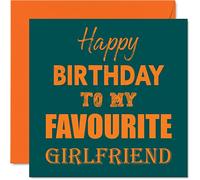 Cartes d'anniversaire amusantes pour petite amie - Carte d'anniversaire « Happy Birthday To My Favourite » pour petite amie la part 145mm