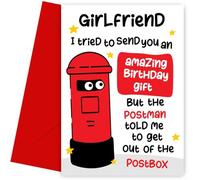 Cartes d'anniversaire amusantes pour petite amie, facteur m'a dit de sortir - Carte d'anniversaire humoristique pour elle - Carte d'anniversaire humoristique pour femme - Carte d'anniversaire