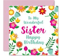 Cartes d'anniversaire amusantes pour sœur - Merveilleuse femme - Jolie carte d'anniversaire pour sœur de la part d'un frère d'une sœur cadeau d'anniversaire spécial