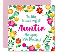 Cartes d'anniversaire amusantes pour tante - Merveilleuse femme - Carte d'anniversaire mignonne pour tante neveu nièce tante cadeau d'anniversaire spécial