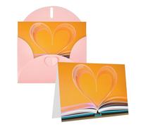 Cartes d'anniversaire en forme de livre d'amour avec enveloppes, cartes de notes pour toutes les occasions, cartes de vœux, cartes vierges cartes de condoléances, cartes « Thinking of You »