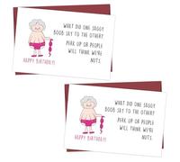 Cartes d'anniversaire grossières, cartes d'anniversaire amusantes pour femme avec enveloppe - Carte de vœux humoristique pour femme âgée, maman, sœur, épouse, tante, meilleure amie - Carte