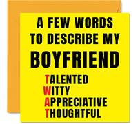 Cartes d'anniversaire grossières pour petit ami - Quelques mots décrivent Tw*t - Carte d'anniversaire pour petit ami de la part d'une petite amie, partenaire, cadeaux d'anniversaire de plaisanterie,