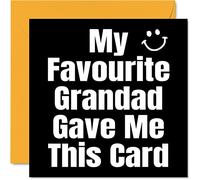 Cartes d'anniversaire humoristiques pour petit-fils petite-fille inscription « My Favourite Grandad » - Carte d'anniversaire pour petite-fille petit-fils la part grand-père cadeau d'anniversaire