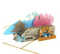 Cartes D'anniversaire Pop-Up 3d,Cartes D'invitation Découpées Au Laser,Carte De Visite D'architecture Mondiale,Cadeaux Pour Garçons,Carte De V?Ux,Carte Postale Touristique - Type Japan Mount Fuji