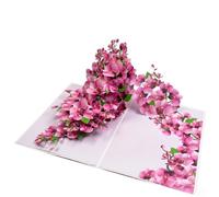 Cartes d'anniversaire pop-up 3D pour femme, fleurs d'orchidée