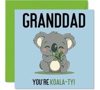 Cartes d'anniversaire pour grand-père - Koala-Ty - Carte d'anniversaire amusante pour grand-père de la part de petit-fils petite-fille cadeaux d'anniversaire pour grand-père 145mm cartes