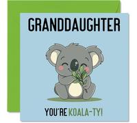 Cartes d'anniversaire pour petite-fille - Koala-Ty - Carte d'anniversaire amusante pour petite-fille de la part des grands-parents cadeaux d'anniversaire pour petite-fille 145mm cartes de