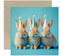 Cartes d'anniversaire spéciales pour homme et femme, motif lapin amusant, photographie d'animaux humoristiques, cadeaux mignons pour tante, sœur, papa, maman, frère, oncle - Intérieur vierge