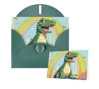 Cartes d'anniversaire Thinking of You avec enveloppes, une jolie carte vierge crocodile pour toutes les occasions, carte de vœux d'anniversaire pour invitations de mariage, remerciements, 10 x 15 cm