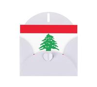Cartes d'anniversaire vierges avec drapeau du Liban - Cartes de vœux - Cartes de remerciement - Enveloppes pour toutes les occasions