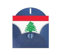 Cartes d'anniversaire vierges avec drapeau du Liban - Cartes de vœux - Cartes de remerciement - Enveloppes pour toutes les occasions