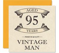 Cartes d'anniversaire vintage pour homme, 95 ans