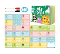 Cartes d'apprentissage À L'essuyage pour La Gestion du Stylo, Toys De Formation Pédagogique pour | Matériel De Financement Précoce pour Garçons, Filles, Tout-Petits De 2 À 6 an