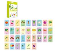 Cartes d'apprentissage Bilingues pour 33 Pièces avec Vocabulaire Animal Indonésien Et Anglais Jeu De Cartes Résistantes Déchirures Jouet De Développement Cognitif