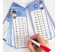 Cartes d'apprentissage de la Soustraction,15 Cartes de Soustraction avec 2 marqueurs effaçables, Jeu éducatif Amusant,Aide au calcul élève du Primaire,pour la Maison et la Salle de Classe