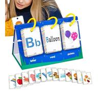 Cartes d'apprentissage de l'alphabet | Jeu de Mots pour Apprentissage précoce | Jouet Portable pour développement des compétences 3-8 Ans Temps à la Maison Voyage école