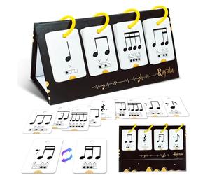 Cartes d'apprentissage de notes de piano - Kit d'entraînement de notation musicale avec symboles de base du système de partition - 75 tableaux d'exercices - Académie d'enseignement - Salle de loisirs