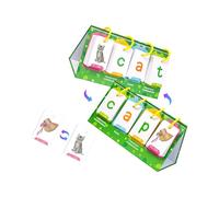 Cartes d'apprentissage des langues illustrées pour enfants de 3 à 6 ans avec cartes flash réutilisables d'apprentissage phonique