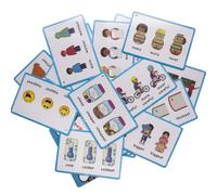 Cartes d'apprentissage en forme de mot anglais | Ensemble de grammaire comparative superlative avec 20 invites plastifiées double face pour les activités guidées par
