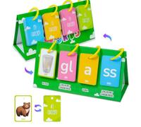 Cartes d'apprentissage illustrées multicolores - Carte en papier portable pour enseignants et étudiants - Langue des enfants