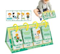 Cartes d'apprentissage 'instruction précoce, parod action flash carte | Cartes flash d'apprentissage 'ingse | Jeu d'éducation précoce de couleur vive pour la maternelle et l'école de classe
