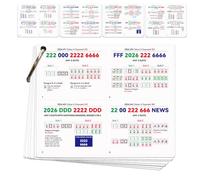 Cartes d'apprentissage MahJong 2026, PVC imperméable à code couleur, 72 | Design de carte flash portable, pratique à transporter pour les réunions de mahjong et la pratique quotidienne