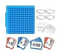 Cartes d'apprentissage mathématiques avec touches en silicone - Cartes de calcul pour enfants - Jouet éducatif avec multiplication et division - Boîte à fiches mathématiques éducatives pour l'école