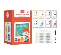 Cartes d'apprentissage multiplication - Renforcement visuel des mathématiques pour les étudiants, améliore la concentration, compact avec design auto-vérifiant, encourage l'étude, les ressources de