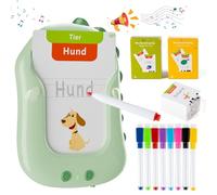 Cartes d'apprentissage parlantes en allemand pour tout-petits, 336 mots de vision, jeux d'écriture et d'orthographe, activités d'apprentissage pour les tout-petits d'âge préscolaire et maternelle,