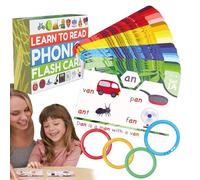 Cartes d'apprentissage phonétiques: Cartes de lecture pour , cartes d'apprentissage avec mots visibles, jeux sonores vocaux longs | Reconnaître les compétences