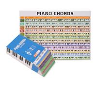 Cartes d'apprentissage pour accords de piano avec diagramme d'accords de piano, cartes d'apprentissage pour 120 accords, cartes de référence pour piano pour débutants et professeurs de théorie de