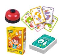 Cartes d'apprentissage pour apprendre à compter, éducatifs avec cloche, jeu de cartes flash et comptage pour préscolaires, maison, école, voyage, étude et divertissement