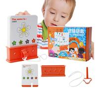 Cartes d'apprentissage pour jeunes , cartes d'apprentissage pour | Poster d'apprentissage précoce - Jouets sensoriels avec jeux de combinaison, clé et corde inclus pour